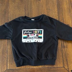 Vintage 1971 Black Kids Shirt